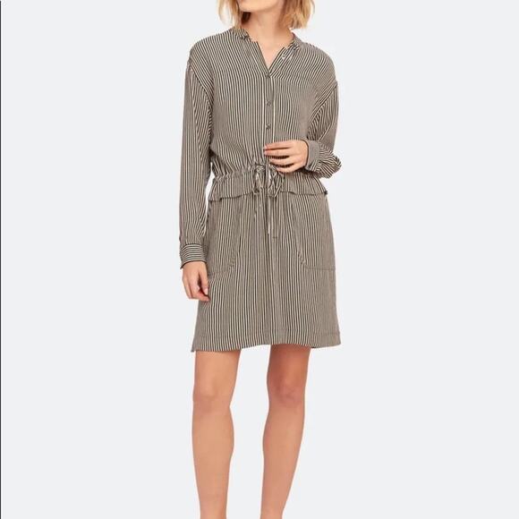 NWT New Equipment Lizza Long Sleeve Drawstring Dress Size 6 - Picture 3 of 14